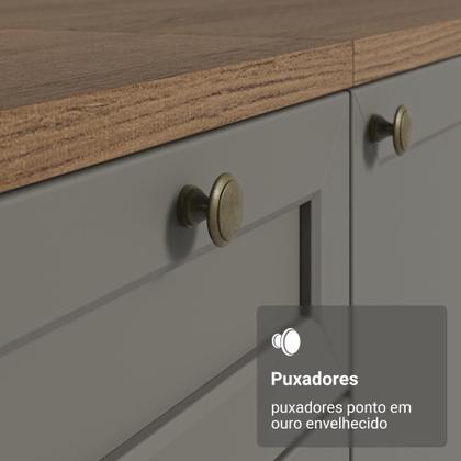 Imagem de Kit com 2 Balcões de Cozinha 3 Gavetas 4 Portas (Sem Tampo e Pia) Vik Madesa 01