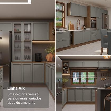 Imagem de Kit com 2 Balcões de Cozinha 3 Gavetas 4 Portas (Sem Tampo e Pia) Vik Madesa 01
