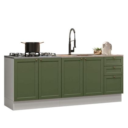 Imagem de Kit com 2 Balcões de Cozinha 3 Gavetas 4 Portas (Sem Tampo e Pia) Vik Madesa 01