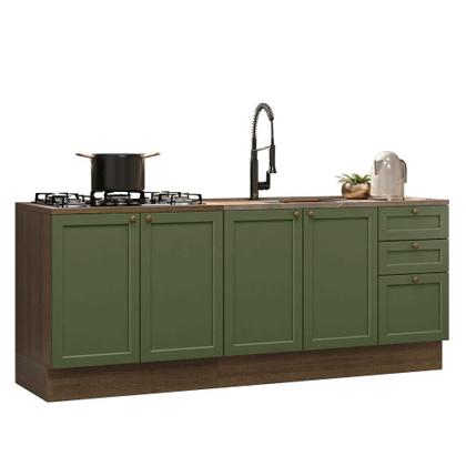 Imagem de Kit com 2 Balcões de Cozinha 3 Gavetas 4 Portas (Sem Tampo e Pia) Vik Madesa 01