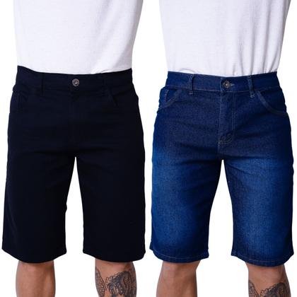 Imagem de Kit Com 2 Bermuda Masculina Slim Com Estilo Casual Básico