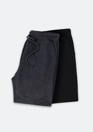 Imagem de Kit Com 2 Bermudas Básicas Masculinas Em Moletom