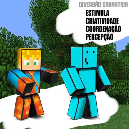 Imagem de Kit Com 2 Bonecos Articulado Jogo Mine Lopers E Problems Craft