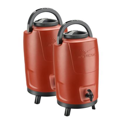 Imagem de Kit com 2 Botijões Térmicos 12L Vermelho Velvet Invicta