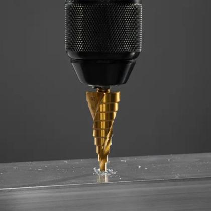 Imagem de Kit Com 2 Brocas Escalonadas 4-12 mm E 4-20 mm Titânio Ótima