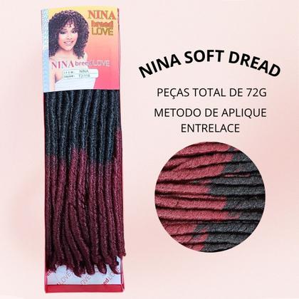 Imagem de Kit com 2 Cabelo Crochet Braids Entrelace Cacheado Volumoso Natural Nina Soft Dread 72 Gramas
