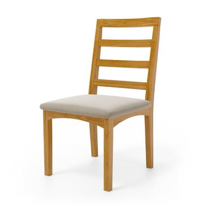 Imagem de Kit Com 2 Cadeira Cecília Encosto E Pés De Madeira Maciça Assento Estofada Para Mesa De Jantar