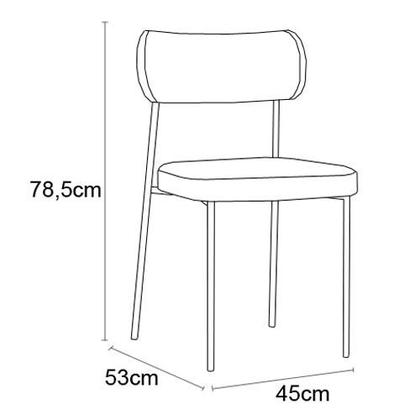 Imagem de Kit com 2 Cadeira Mila Laminado Verde Musgo - FdECOR