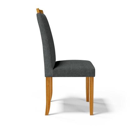 Imagem de Kit Com 2 Cadeiras Ana Madeira Maciça Estofadas Para Mesa De Jantar