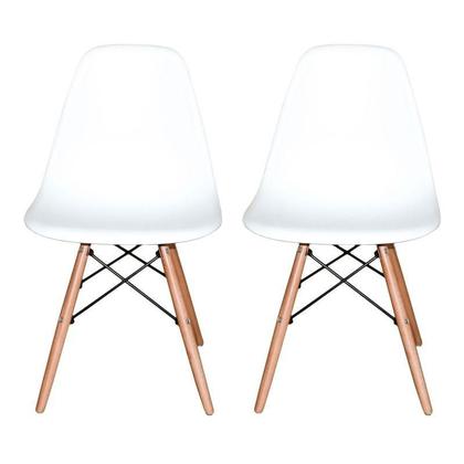 Imagem de Kit Com 2 Cadeiras Charles Eames Eiffel Branco