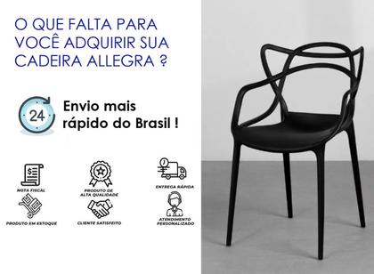 Imagem de Kit com 2 Cadeiras de Jantar Cozinha Restaurantes Comercial Allegra Preta