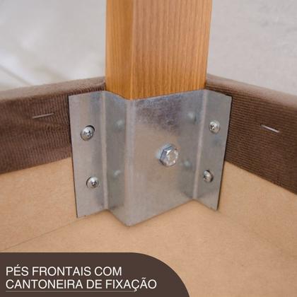 Imagem de Kit com 2 Cadeiras de MDF/MDP Estofadas Bella Nature / Linho