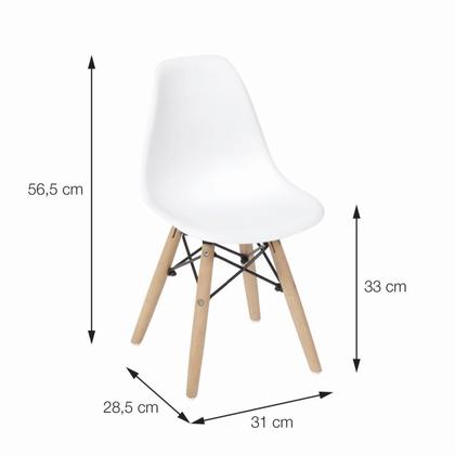 Imagem de Kit com 2 Cadeiras Infantis PP Base Madeira OR-1102