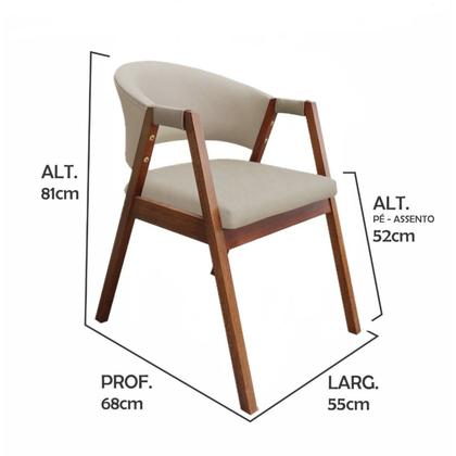 Imagem de Kit com 2 Cadeiras para Sala de Jantar Ávila