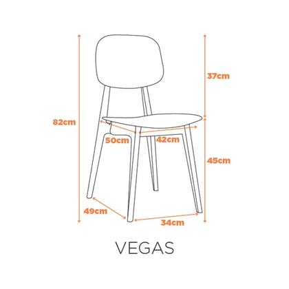 Imagem de Kit com 2 Cadeiras para Sala de Jantar Vegas