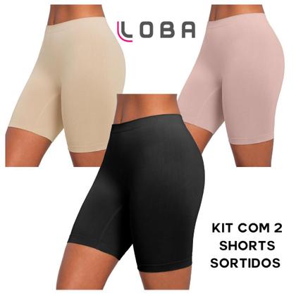 Imagem de Kit Com 2 Calcinha Shorts Lupo Sem Costura Segunda Pele Modeladora Microfibra Não Marca