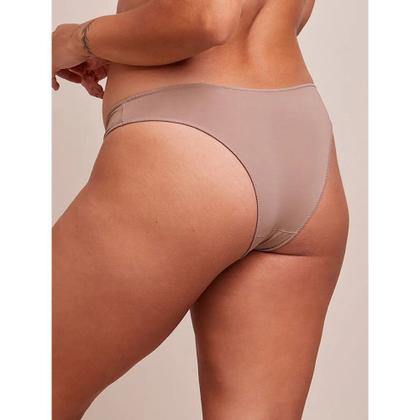 Imagem de Kit com 2 Calcinhas Biquíni Básica Bege Camurça Branco Bonjour