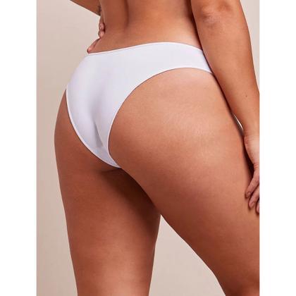 Imagem de Kit com 2 Calcinhas Biquíni Básica Bege Camurça Branco Bonjour