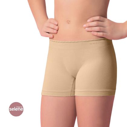 Imagem de Kit Com 2 Calcinhas Boxer Sem Costura Infantil Juvenil Selene Feminina