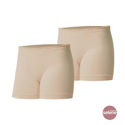 Imagem de Kit Com 2 Calcinhas Boxer Sem Costura Infantil Juvenil Selene Feminina