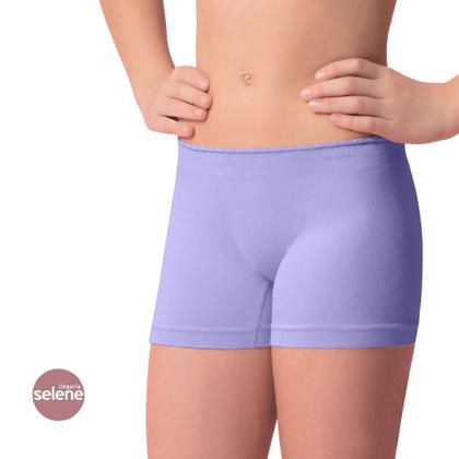 Imagem de Kit Com 2 Calcinhas Boxer Sem Costura Infantil Juvenil Selene Feminina