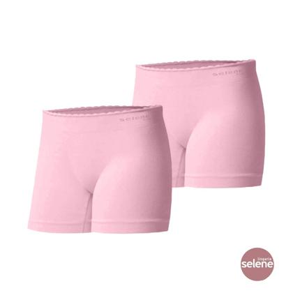 Imagem de Kit Com 2 Calcinhas Boxer Sem Costura Infantil Juvenil Selene Feminina
