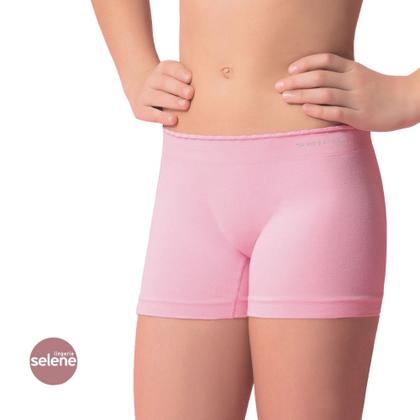 Imagem de Kit Com 2 Calcinhas Boxer Sem Costura Infantil Juvenil Selene Feminina