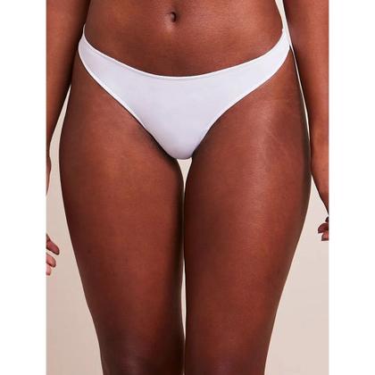 Imagem de Kit com 2 Calcinhas Fio Dental Básica Bege Camurça Branco Bonjour