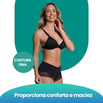 Imagem de Kit Com 2 Calcinhas Renda Feminina Selene Com Forro Confortável