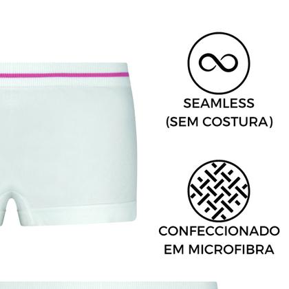 Imagem de Kit com 2 Calcinhas Short Lupo Infantil Juvenil Sem Costura Menina Microfibra Lobinha
