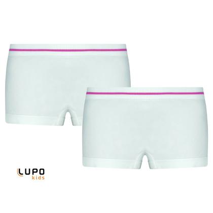 Imagem de Kit com 2 Calcinhas Short Lupo Infantil Juvenil Sem Costura Menina Microfibra Lobinha