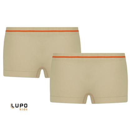 Imagem de Kit com 2 Calcinhas Short Lupo Infantil Juvenil Sem Costura Menina Microfibra Lobinha