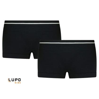 Imagem de Kit com 2 Calcinhas Short Lupo Infantil Juvenil Sem Costura Menina Microfibra Lobinha