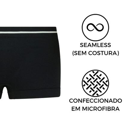 Imagem de Kit com 2 Calcinhas Short Lupo Infantil Juvenil Sem Costura Menina Microfibra Lobinha