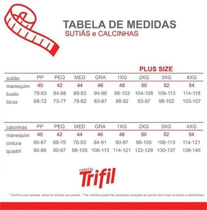 Imagem de Kit Com 2 Calcinhas Trifil AF Mais Curvas Ref: (C05204)