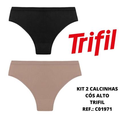 Imagem de Kit Com 2 Calcinhas Trifil Cintura Alta Sem Costura (Ref.1971)