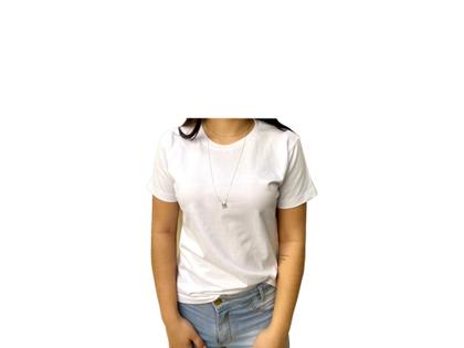 Imagem de Kit com 2 camisetas femininas tshirt básica 100 algodão