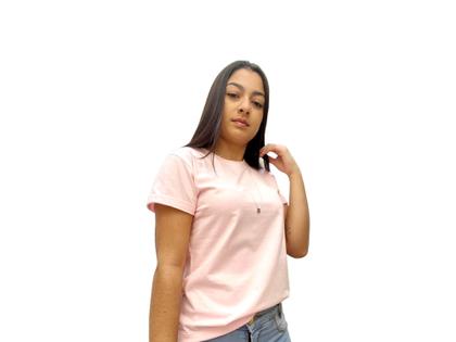 Imagem de Kit com 2 camisetas femininas tshirt básica 100 algodão