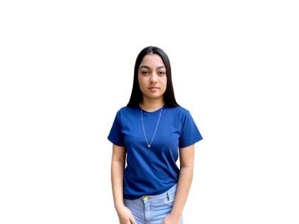 Imagem de Kit com 2 camisetas femininas tshirt básica 100 algodão