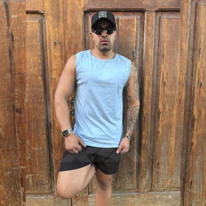 Imagem de Kit com 2 Camisetas Regata Masculina Lisa