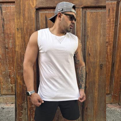 Imagem de Kit com 2 Camisetas Regata Masculina Lisa