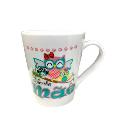 Imagem de Kit Com 2 Canecas Lindas Tema Dia Das Mães 290 ml Porcelana