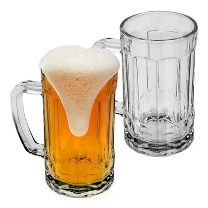 Imagem de Kit Com 2 Canecas Para Chopp Cerveja em Vidro 360ml