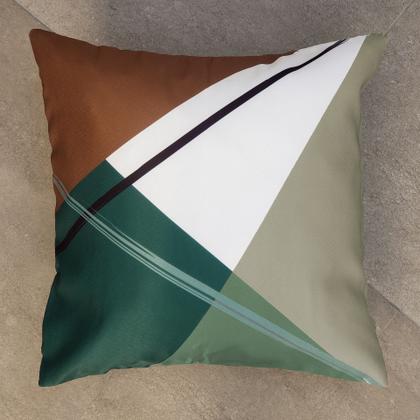 Imagem de Kit Com 2 Capas Almofada Sarja Neo Abstrata Decoração 45x45 