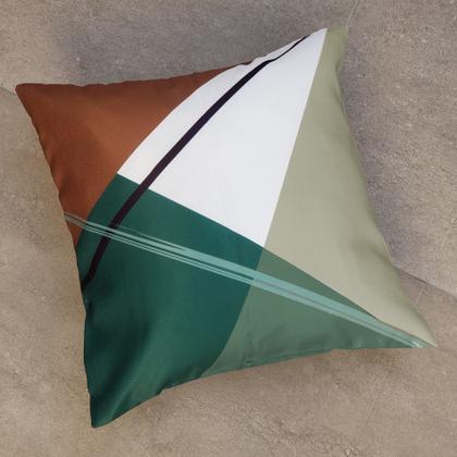 Imagem de Kit Com 2 Capas Almofada Sarja Neo Abstrata Decoração 45x45 