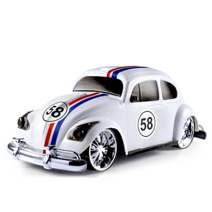 Imagem de Kit com 2 Carrinhos Fusquinha Herbie 20cm Fusca Roda Livre