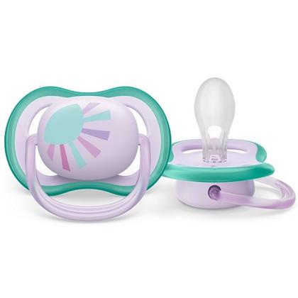 Imagem de Kit com 2 Chupeta ULTRA AIR Decorada 0-06M Rosa Philips AVENT SCF086/04
