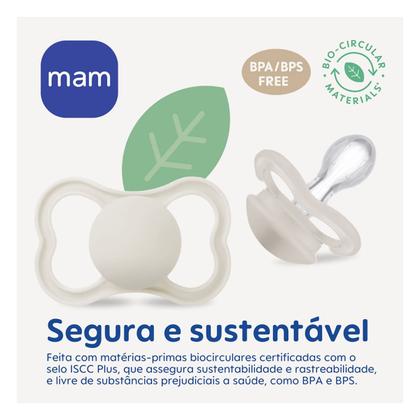 Imagem de Kit com 2 Chupetas MAM Air 6+m Neutras + Estojo