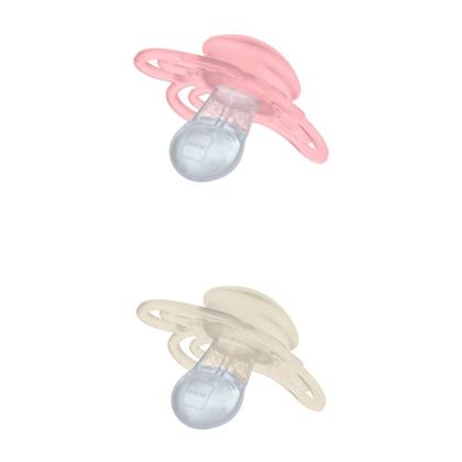 Imagem de Kit com 2 Chupetas Perfect MAM 0-6m Rosa + Estojo