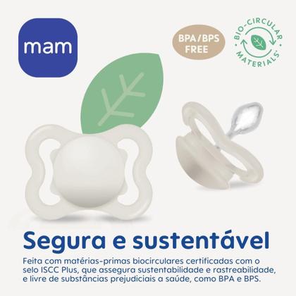 Imagem de Kit com 2 Chupetas Perfect Night MAM 0-6m Rosa + Estojo